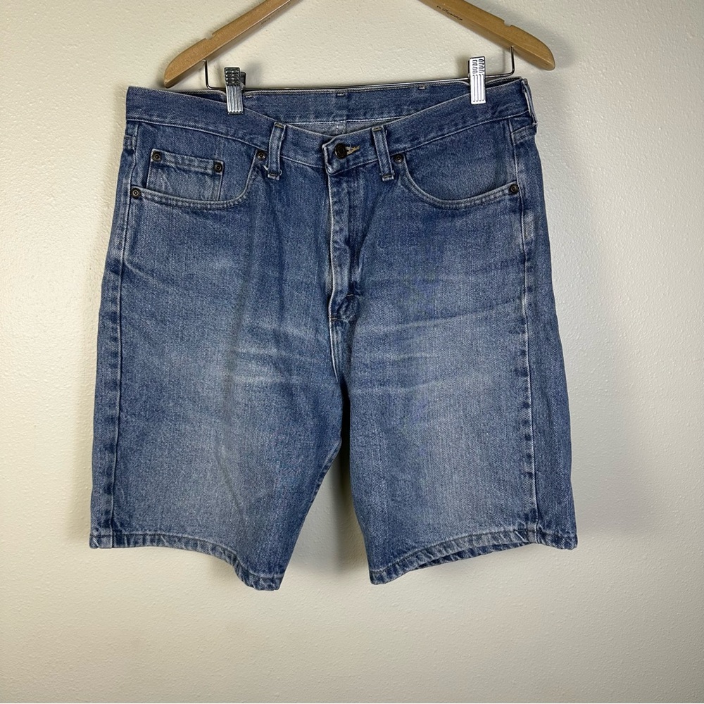 Vintage Y2K WRANGLER Men's 36 Regular Classic Blue Denim Men's Jean Shorts